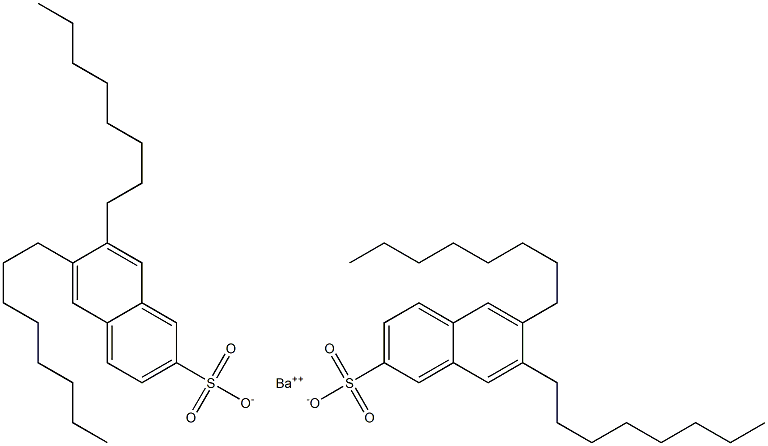 Bis(6,7-dioctyl-2-naphthalenesulfonic acid)barium salt Structure
