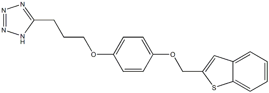 2-[4-[3-(1H-Tetrazol-5-yl)propoxy]phenoxymethyl]benzo[b]thiophene Structure