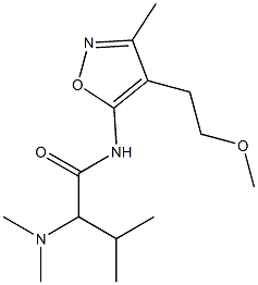 2-(Dimethylamino)-N-[4-(2-methoxyethyl)-3-methyl-5-isoxazolyl]-3-methylbutyramide Structure