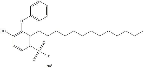 6-Hydroxy-2-tridecyl[oxybisbenzene]-3-sulfonic acid sodium salt Structure