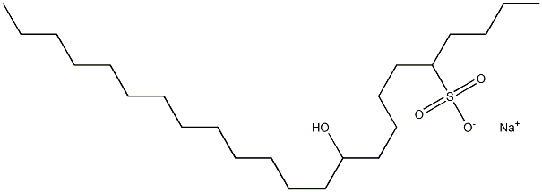 10-Hydroxytricosane-5-sulfonic acid sodium salt Structure