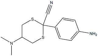 5-(Dimethylamino)-2-[4-aminophenyl]-1,3-dithiane-2-carbonitrile 구조식 이미지