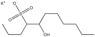 5-Hydroxyundecane-4-sulfonic acid potassium salt Structure