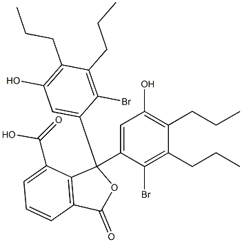 1,1-Bis(2-bromo-5-hydroxy-3,4-dipropylphenyl)-1,3-dihydro-3-oxoisobenzofuran-7-carboxylic acid Structure