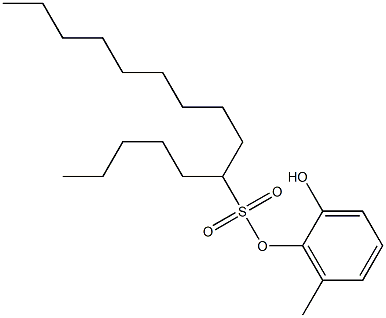 6-Pentadecanesulfonic acid 2-hydroxy-6-methylphenyl ester Structure