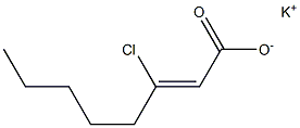 3-Chloro-2-octenoic acid potassium salt 구조식 이미지