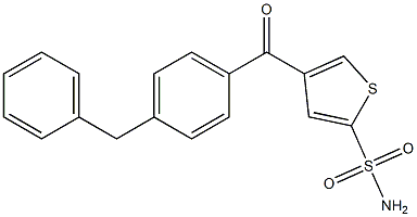 4-(4-Benzylbenzoyl)thiophene-2-sulfonamide 구조식 이미지