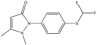 2,3-Dimethyl-1-[p-(difluoromethylthio)phenyl]-3-pyrazolin-5-one 구조식 이미지