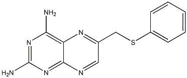 6-(Phenylthiomethyl)pteridine-2,4-diamine 구조식 이미지
