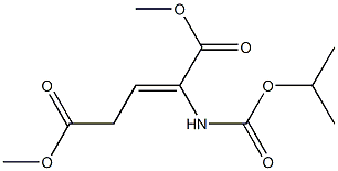 2-[[(Isopropyloxy)carbonyl]amino]-2-pentenedioic acid dimethyl ester Structure