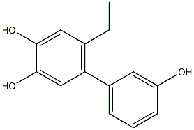 6-Ethyl-1,1'-biphenyl-3,3',4-triol 구조식 이미지