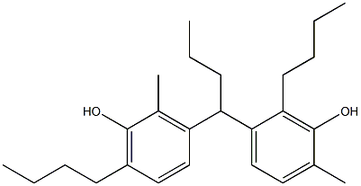 3,5'-Butylidenebis(2-methyl-6-butylphenol) Structure