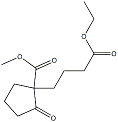 4-(1-Methoxycarbonyl-2-oxocyclopentyl)butyric acid ethyl ester Structure