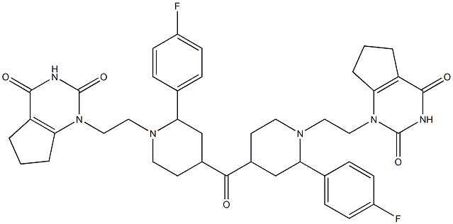 4-Fluorophenyl[1-[2-[(2,3,4,5,6,7-hexahydro-2,4-dioxo-1H-cyclopentapyrimidin)-1-yl]ethyl]piperidin-4-yl] ketone Structure