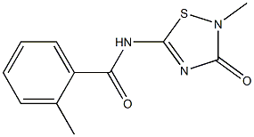 N-[(2,3-Dihydro-2-methyl-3-oxo-1,2,4-thiadiazol)-5-yl]-2-methylbenzamide 구조식 이미지