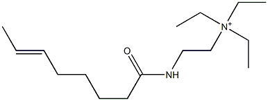 N,N,N-Triethyl-2-(6-octenoylamino)ethanaminium 구조식 이미지