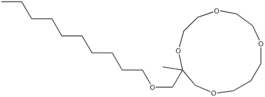 3-Methyl-3-[decyloxymethyl]-1,4,7,10-tetraoxacyclotridecane 구조식 이미지