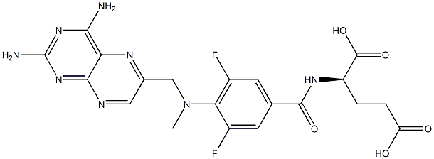 N-[3,5-Difluoro-4-[[(2,4-diaminopteridin-6-yl)methyl]methylamino]benzoyl]-D-glutamic acid Structure