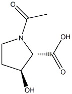 (3S)-1-Acetyl-3-hydroxyproline Structure