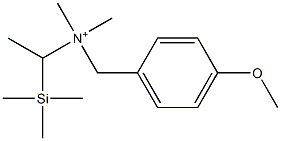 N-(4-Methoxybenzyl)-N,N-dimethyl-1-trimethylsilylethanaminium 구조식 이미지