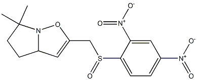 6,6-Dimethyl-2-[[(2,4-dinitrophenyl)sulfinyl]methyl]-3a,4,5,6-tetrahydropyrrolo[1,2-b]isoxazole 구조식 이미지