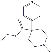 1-Methyl-4-(4-pyridyl)piperidine-4-carboxylic acid ethyl ester 구조식 이미지