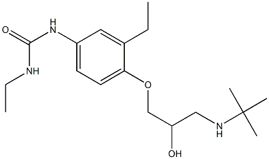 1-Ethyl-3-[3-ethyl-4-[2-hydroxy-3-[tert-butylamino]propoxy]phenyl]urea Structure