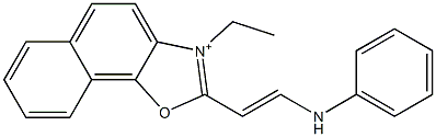 3-Ethyl-2-[2-(phenylamino)ethenyl]naphth[2,1-d]oxazol-3-ium Structure