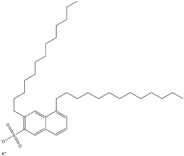 3,5-Ditridecyl-2-naphthalenesulfonic acid potassium salt 구조식 이미지