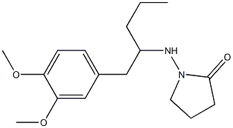 1-[[1-(3,4-Dimethoxybenzyl)butyl]amino]pyrrolidin-2-one 구조식 이미지