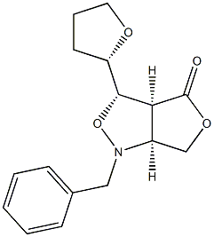 [3S,3aS,6aS]-3-[[(S)-Tetrahydrofuran]-2-yl]tetrahydro-1-benzyl-1H,4H-furo[3,4-c]isoxazol-4-one Structure
