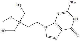 2-Amino-9-(4-hydroxy-3-methoxy-3-hydroxymethylbutyl)-9H-purin-6(1H)-one Structure