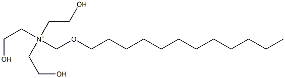 N-[(Dodecyloxy)methyl]-2-hydroxy-N,N-bis(2-hydroxyethyl)ethanaminium 구조식 이미지