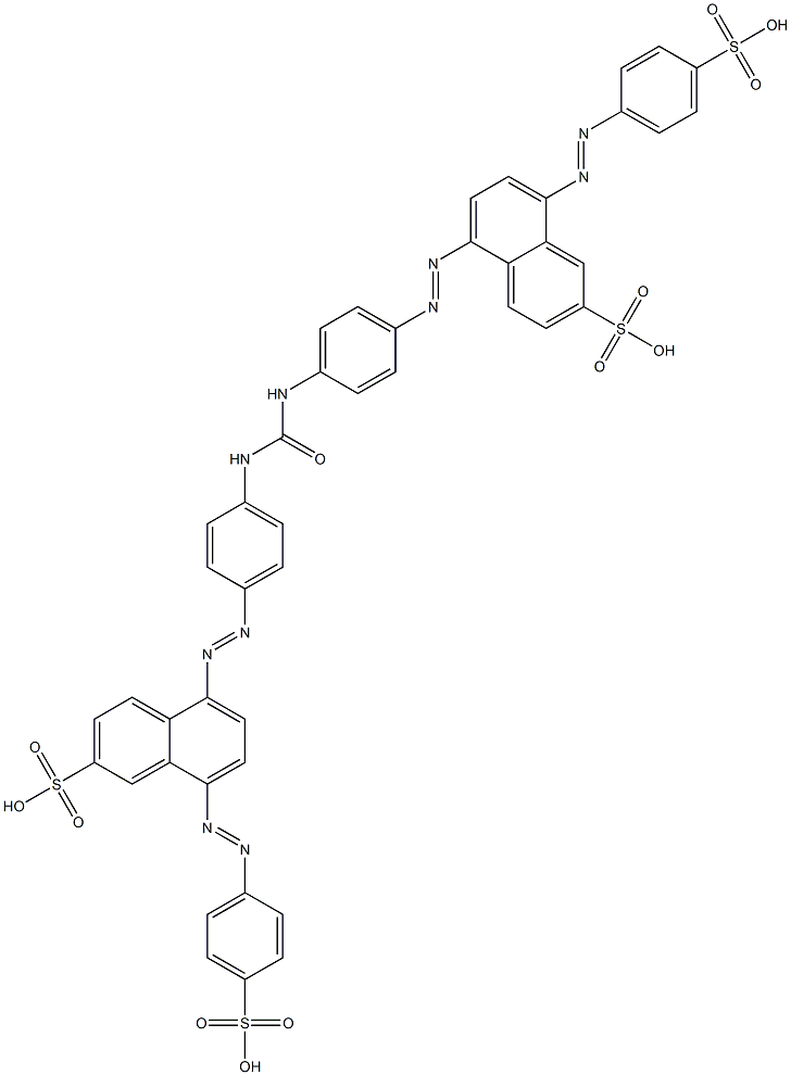 5,5'-[Carbonylbis(imino-4,1-phenyleneazo)]bis[8-[(4-sulfophenyl)azo]-2-naphthalenesulfonic acid] 구조식 이미지
