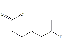 6-Fluoroheptanoic acid potassium salt Structure