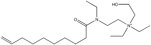 2-[N-Ethyl-N-(9-decenoyl)amino]-N,N-diethyl-N-(2-hydroxyethyl)ethanaminium 구조식 이미지