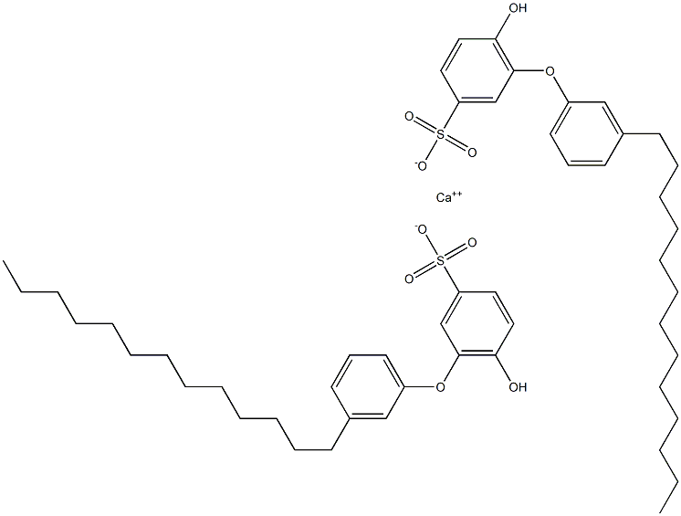 Bis(6-hydroxy-3'-tridecyl[oxybisbenzene]-3-sulfonic acid)calcium salt 구조식 이미지