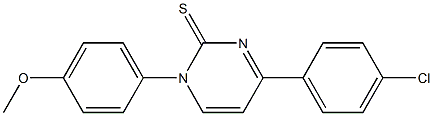 1-(4-Methoxyphenyl)-4-(4-chlorophenyl)pyrimidine-2(1H)-thione 구조식 이미지