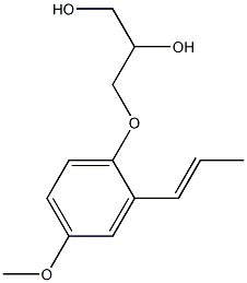 3-[4-Methoxy-2-(1-propenyl)phenoxy]-1,2-propanediol 구조식 이미지