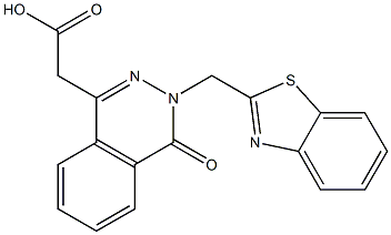 3-[(2-Benzothiazolyl)methyl]-3,4-dihydro-4-oxophthalazine-1-acetic acid Structure