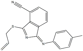 4-Cyano-3-(2-propenylthio)-1-(4-methylphenylimino)-1H-isoindole Structure
