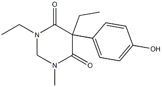 5-Ethyl-5-(4-hydroxyphenyl)-2,5-dihydro-1-methyl-3-ethylpyrimidine-4,6(1H,3H)-dione 구조식 이미지