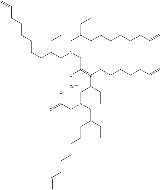 Bis[N,N-bis(2-ethyl-9-decenyl)glycine]calcium salt 구조식 이미지