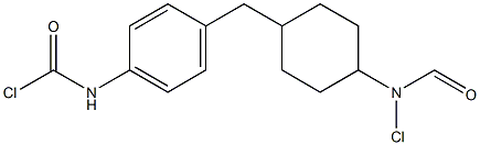 4-(4-Chloroformylaminocyclohexylmethyl)phenylcarbamoyl chloride 구조식 이미지