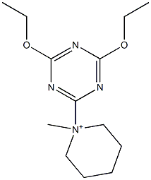 1-(4,6-Diethoxy-1,3,5-triazin-2-yl)-1-methylpiperidinium Structure