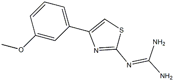 2-[4-(3-Methoxyphenyl)thiazole-2-yl]guanidine 구조식 이미지