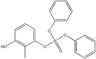Phosphoric acid (3-hydroxy-2-methylphenyl)diphenyl ester Structure