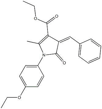 1-[4-Ethoxyphenyl]-2-methyl-5-oxo-4-[benzylidene]-4,5-dihydro-1H-pyrrole-3-carboxylic acid ethyl ester Structure