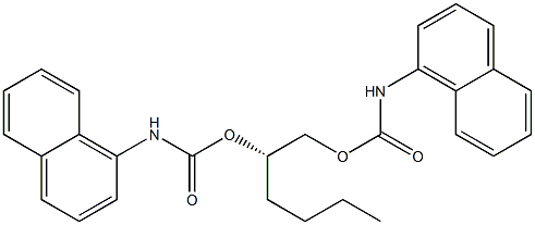 [S,(+)]-1,2-Hexanediol di(1-naphtylcarbamate) Structure