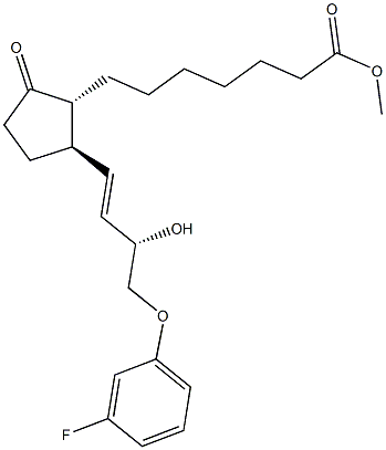 (13E,15S)-15-Hydroxy-9-oxo-16-(3-fluorophenoxy)-17,18,19,20-tetranorprost-13-en-1-oic acid methyl ester 구조식 이미지